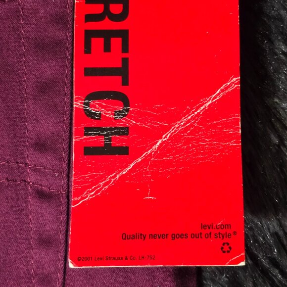 Levi’s 512 Slim Fit Womens Jeans Magenta Size 6 Y2K Red Tab - Picture 9 of 12